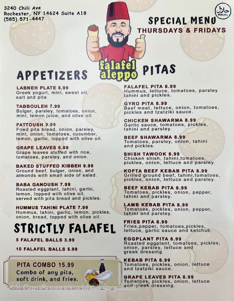 Falafel Aleppo Menu image 1