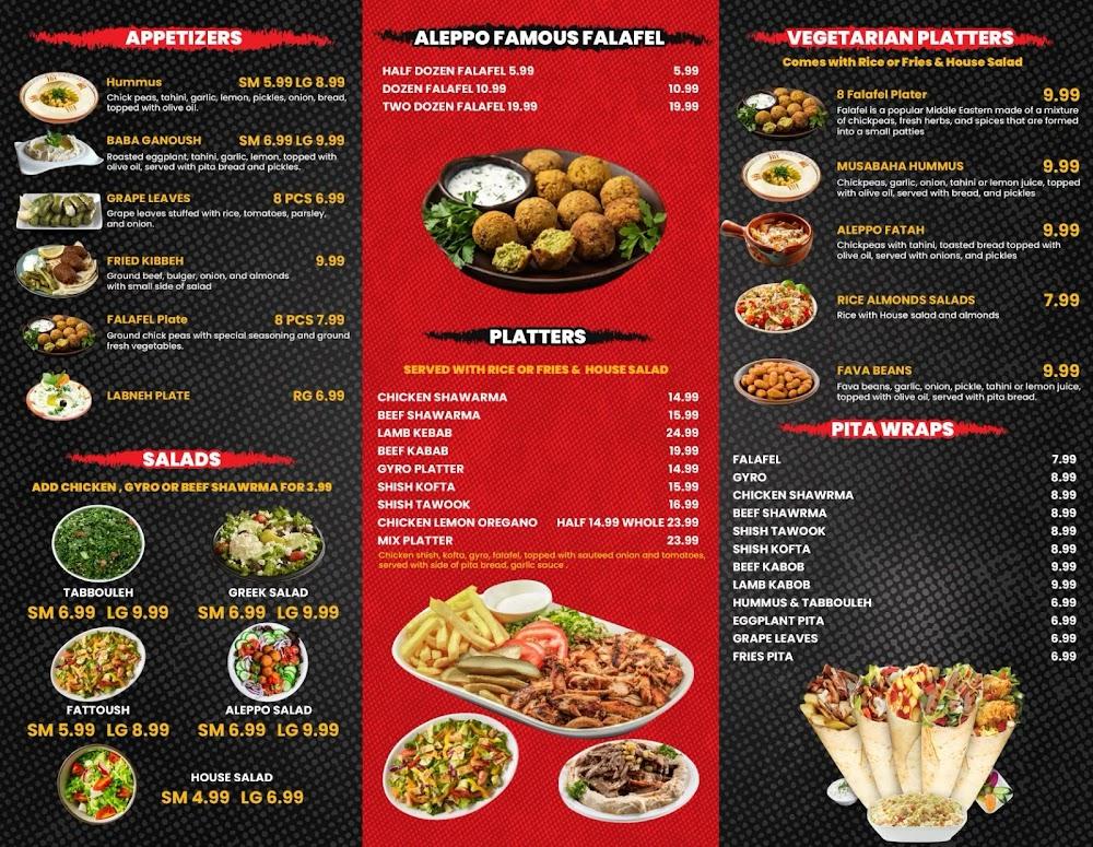 Falafel Aleppo Menu image 3